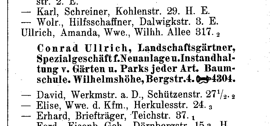 Bild: Adressbuch 1916