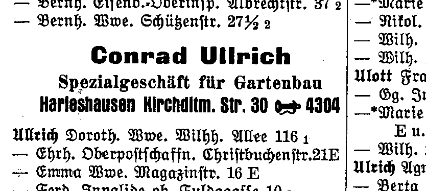 Bild: Adressbuch 1930