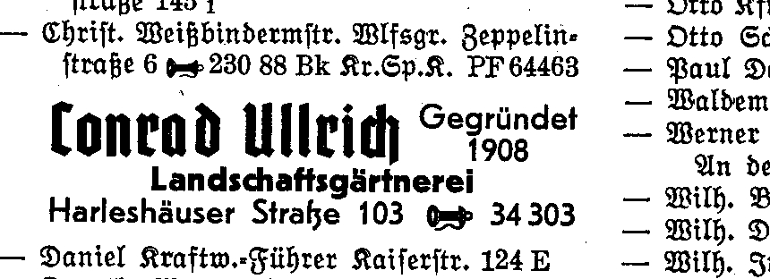 Bild: Adressbuch 1940