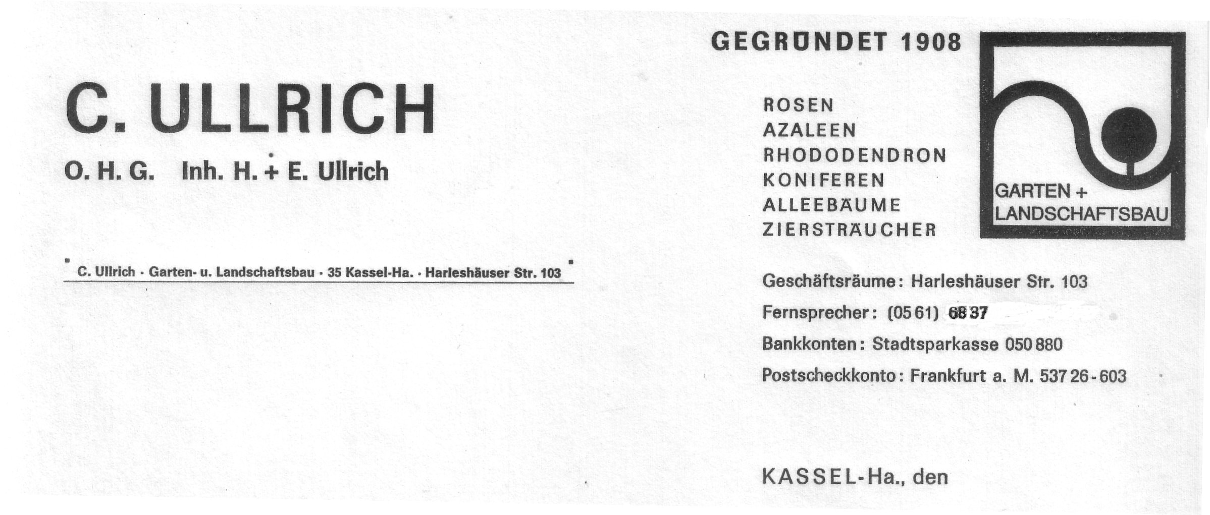 Bild: Briefbogen 1970